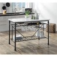 thumbnail image 2 of ACME Mera Artificial Stone Top Kitchen Island in White and Gray, 2 of 7