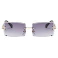 thumbnail image 2 of Milaget Womens Rimless Retro Tinted Lens Eyewear Shades Gray, 2 of 9