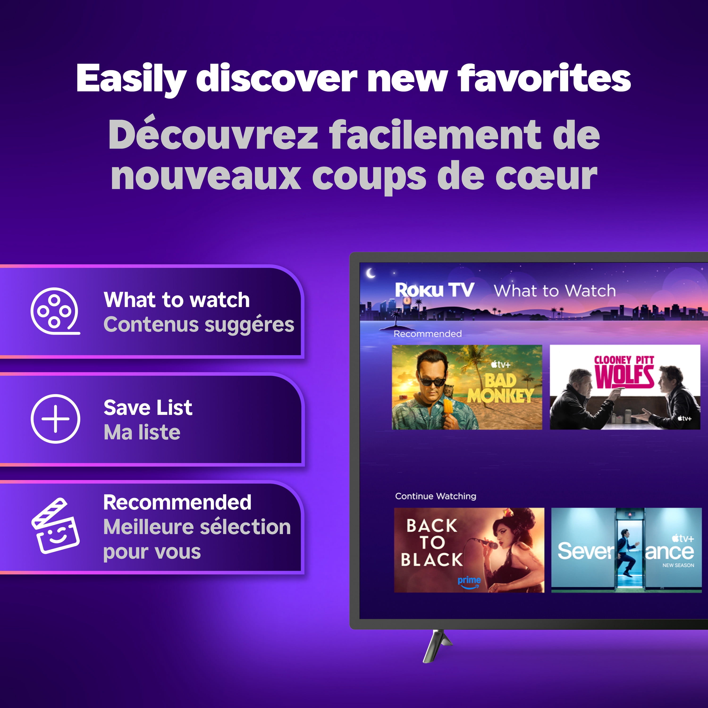 Roku® Streaming Stick Plus 2025 – 4K and HDR Roku Streaming Device for TV with Voice Remote – Free and live TV