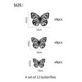 thumbnail image 4 of TIMIFIS Décoration Maison 12 Pcs Autocollant Mural Papillon Creux Texture Métal 3D DecorFall, 4 of 6