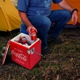 thumbnail image 3 of Coca-Cola Retro Ice Chest Cooler with Bottle Opener 13L (14 qt), Red and Silver, 3 of 10