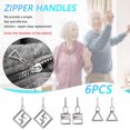 thumbnail image 1 of Dvkptbk Zipper Puller 6 Zipper Pull Tab Replacement Zipper Metal Puller Slider Zipper Extender Zipper Puller, 1 of 9