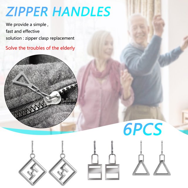 Dvkptbk Zipper Puller 6 Zipper Pull Tab Replacement Zipper Metal Puller Slider Zipper Extender Zipper Puller
