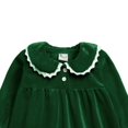 thumbnail image 2 of Todder Bébé Pyjama Fille Robe Fibre Bouton vers le Bas de Couleur Unie Respirant Volant Vêtements de Nuit, 2 of 5