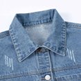 thumbnail image 3 of SHIXIAOO Veste en Jean Décontractée pour Femmes Ajustée Extensible Courte Légère Confortable Élégante Polyvalente pour Printemps Automne Hiver Mode Grande Taille Gilet Femme Léger Femme Long, 3 of 8