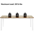 thumbnail image 5 of BeesClover Dining Table for 6-8 Person Farmhouse Large Rectangular Kitchen Tables Mid-Century Modern Kitchen Table with Sturdy Metal Legs for Small Kitchens, Dining Office Areas, 5 of 5