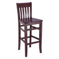 thumbnail image 1 of Beechwood Mountain Jacob 30" Slat Back Bar Stool in Mahogany, 1 of 1