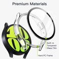 thumbnail image 3 of KOMI Case with Screen Protector for Samsung Galaxy Watch 6 44mm, Overall Protective Cover, Built-in Tempered Glass Film High Sensitivity, 2 Pack (Black), 3 of 5