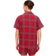thumbnail image 3 of Hitime Christmas Womens Pajamas Set Button Down Silk Sleepwear Short Sleeve Breathable Nightwear Loungewear Set, Size XL, 3 of 7