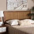thumbnail image 4 of Baxton Studio Harris Walnut Finished Wood and Rattan Full Size Headboard, 4 of 8