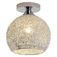 thumbnail image 1 of DOLITY Semi Flush Mount Ceiling Light, LED Bulb Not Included, Ceiling Light Fixture, Farmhouse Light Fixture Aluminum Lampshade for Hallway Dining Room - Argent, 1 of 9