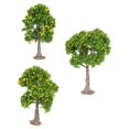 thumbnail image 4 of Bunblic 3 Pieces Mini Landscape Tree Model Trees DIY Crafts Railway Train Railroad Layout Diorama Tree Building Model Miniature Trees yellow fruit trees, 4 of 8