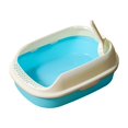 thumbnail image 2 of Milaget Cat High Sided Splashproof Open Top Kitten Potty Toilet Cat Litter Container Pet Blue, 2 of 9