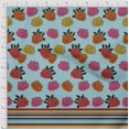 thumbnail image 2 of oneOone Tissu en Coton Flex à Rayures et Imprimé Floral, Largeur 40 Pouces, 2 of 3