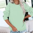 thumbnail image 1 of Hauts pour Femmes Manches Longues Amples Décontractés Tunique Plissée Boutonnée Imprimé Halloween Vert Armée G, 1 of 6