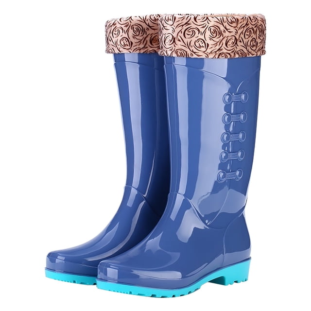 Adult High-top Non-slip And Waterproof Rain Boots With Velvet And Wear-resistant