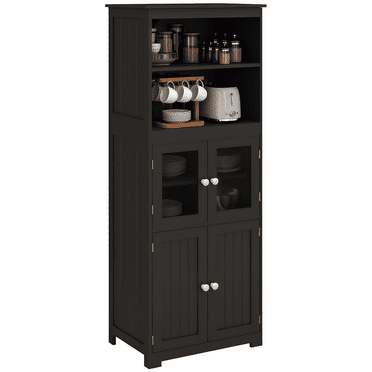 HOMCOM 63" Buffet with Hutch, Storage Cabinet with Adjustable Shelf