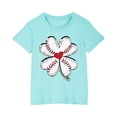 thumbnail image 2 of EGNMCR T-Shirts & Blouses à Manches Courtes Col Rond pour Tout-Petits Garçons Filles Coton Mode Mignon Col Rond Imprimé Tee Manches Courtes Girl Blouse, 2 of 5
