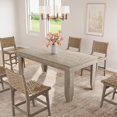thumbnail image 1 of 63" Rectangular Dining Table with Scratch-Resistant Laminate Top, Sturdy Kitchen Table for 6 with Adjustable Leveling Feet, Easy Assembly，Chair not included, 1 of 11