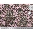 thumbnail image 3 of Soimoi Polyester Crepe Fabric Leopard & Tiger Animal Skin Print Fabric by The Yard 52 Inch Wide, 3 of 3