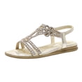thumbnail image 1 of 2025 Women Shoes Sandals Platform Rope Sandals for Women Wedge Sandals Fashion Versatile Hot Sandals for Women Braided Buckle Breathable Wedge Sandals with Rhinestones for Women Sandals, 1 of 9