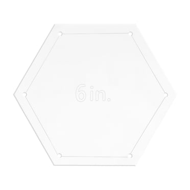 Ensemble de Gabarit de Quilting Hexagonal, Gabarit Acrylique de 6 Pouces pour Quilting avec Bord de Couture Réservé, Gabarits Clairs pour Bricolage Couture Artisanat