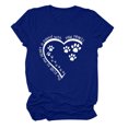 thumbnail image 1 of Meichang T-Shirts de la Saint-Valentin pour Femmes Hauts Mignons Imprimé Cœur Vacances Col Rond Hauts Décontractés Manches Courtes Cadeaux T-Shirts Blouses Liquidation de Printemps, 1 of 3