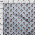 thumbnail image 2 of oneOone Cotton Silk Fabric Leaves & Floral Block Printed Craft Fabric BTY 42 Inch Wide, 2 of 4