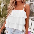 thumbnail image 2 of Timegard Beach Tank Tops for Women Spaghetti Strap Tie Ruffle Sleeveless Flowy Mesh Casual Loose Tops, 2 of 7