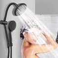 thumbnail image 3 of Costway High Pressure Shower Head Combo Handheld Shower Head & Rainfall Showerhead Black, 3 of 10