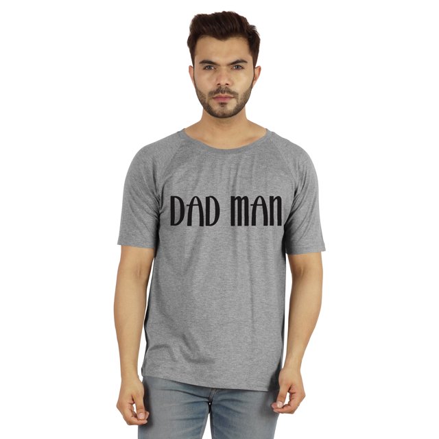 Inkmeso Printed Graphic "Dad Man" Tshirt For Men's Cotton Jersey Round Neck Tee For Daddy