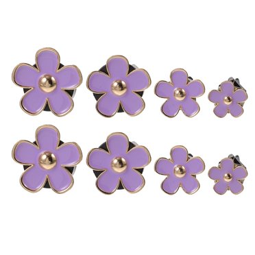 KAKOWELY clips de Ventilation Fleur 8 Pcs Fleur Marguerite Violette Désodorisant Accessoires Intérieurs Mignons pour Femmes Décorations de Voiture