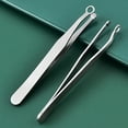 thumbnail image 2 of Nose Trimmer Tweezers Rustproof Universal Stainless Steel Round Tip Hair Removal Tweezers for Men, 2 of 8