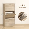 thumbnail image 3 of HOMCOM Armoire Mince de Rangement pour Chaussures avec 3 Tiroirs Basculants pour 12 Paires de Chaussures, 3 of 10