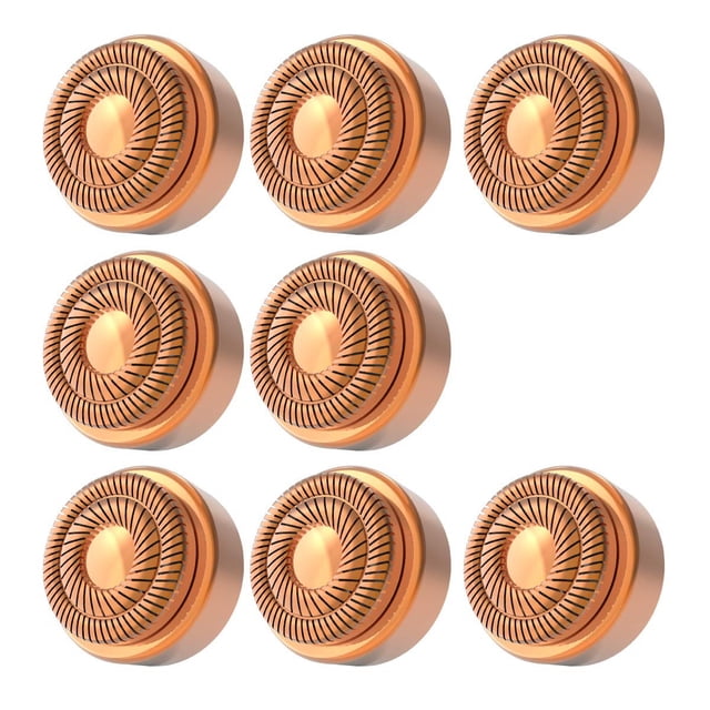 DAMAIE Facial Hair Remover Replacement Blade Heads, 18K Rose Gold Plated Replacement Heads 3pcs