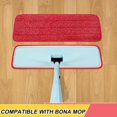 thumbnail image 2 of HLONK 8 Packs Reusable Microfiber Mop Pads Flat Mop Head Floor Cleaning Pad 16.5” Spray Mop Replacement Pads Fit for Most Microfiber Flat Mop System(Green), 2 of 7