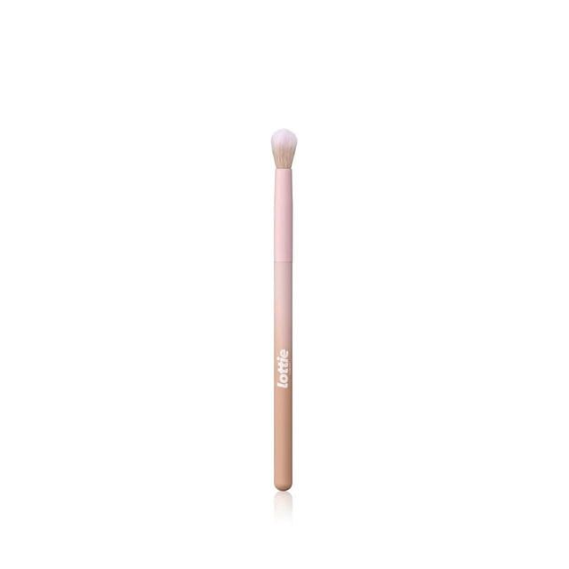 Lottie London - Pinceau Estompeur Effilé - 100 % Végane - LE010 avec un Manche Dégradé beige à Rose Fin et des Poils Synthétiques Blancs Doux et Effilés, Conçu pour Estomper Sans Couture les Fards à Paupières et des transitions Lisses dans l'Application du Maquillage des Yeux.