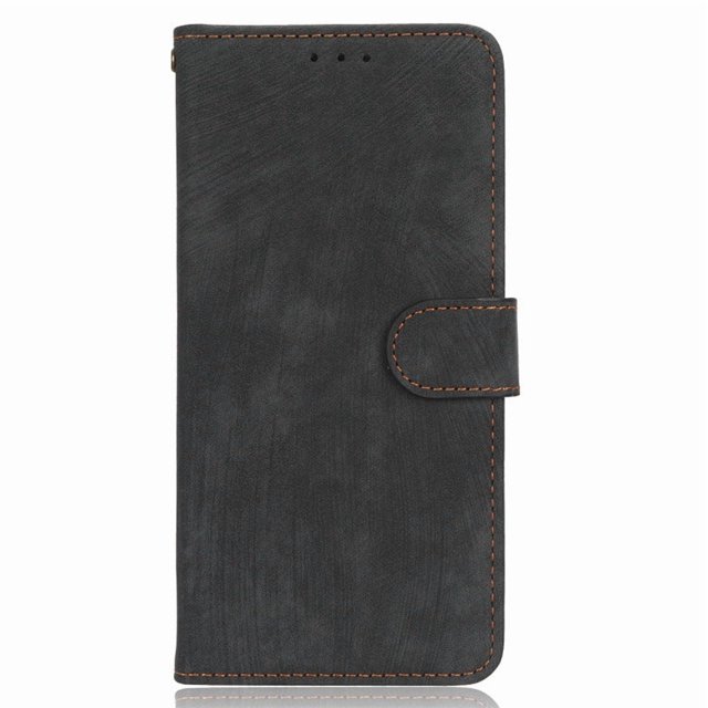 PANDACO Étui Portefeuille en Suède Noir pour iPhone 16