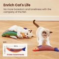thumbnail image 2 of 3 Pcs Jouets pour Chat Poisson Saury, Jouet à Mâcher pour Chat Jouets à l'Herbe à Chat pour Chats d'Intérieur, 2 of 5