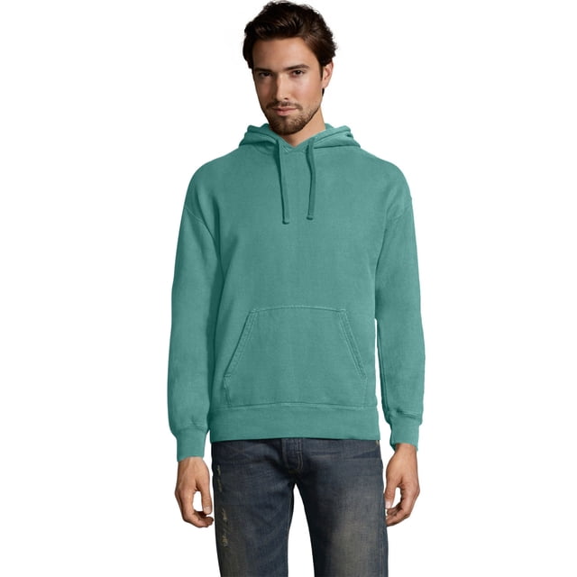 Hanes Mens Big ComfortWash Garment Dyed Fleece Hoodie Sweatshirt, L