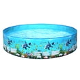 thumbnail image 1 of Piscine Portable Sans Gonflage en Plastique Dur Piscine Pliable Piscine Familiale Piscine Ronde pour, 1 of 5