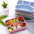 thumbnail image 4 of SIfdSeng Toddler Snack Container Wheat Straw Lunch Box Japanese Lunch Box Student Lunch Box Work Portable Microwave Square Snack Fast Food Box Lunch Boxes for Kids Snack Containers for Adults, 4 of 4