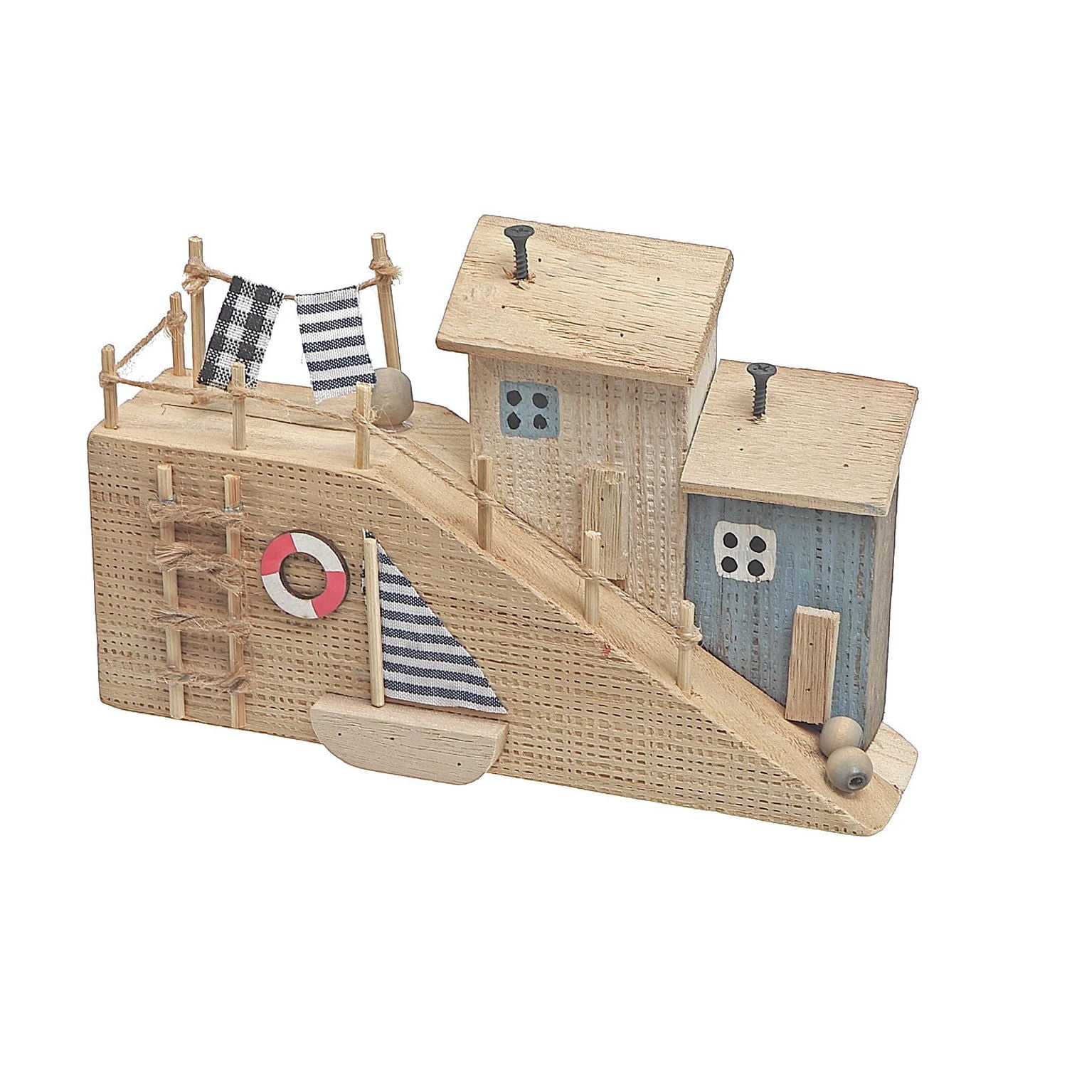 Maisons À Double Décoration En Bois Au Bord De L'Eau