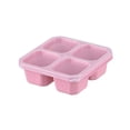 thumbnail image 2 of yulier Snack Containers, 4 Compartment Snack Box Bento Snack Containers, Divided Food Storage Containers, Wheat Straw Meal Prep Lunch Box with Lid for Travel Work Picnic, Pink, 2 of 6