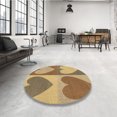 thumbnail image 4 of Ahgly Tapis de Zone Carré Lavable en Machine Jaune Orange, 6 Pieds Carré, 4 of 7