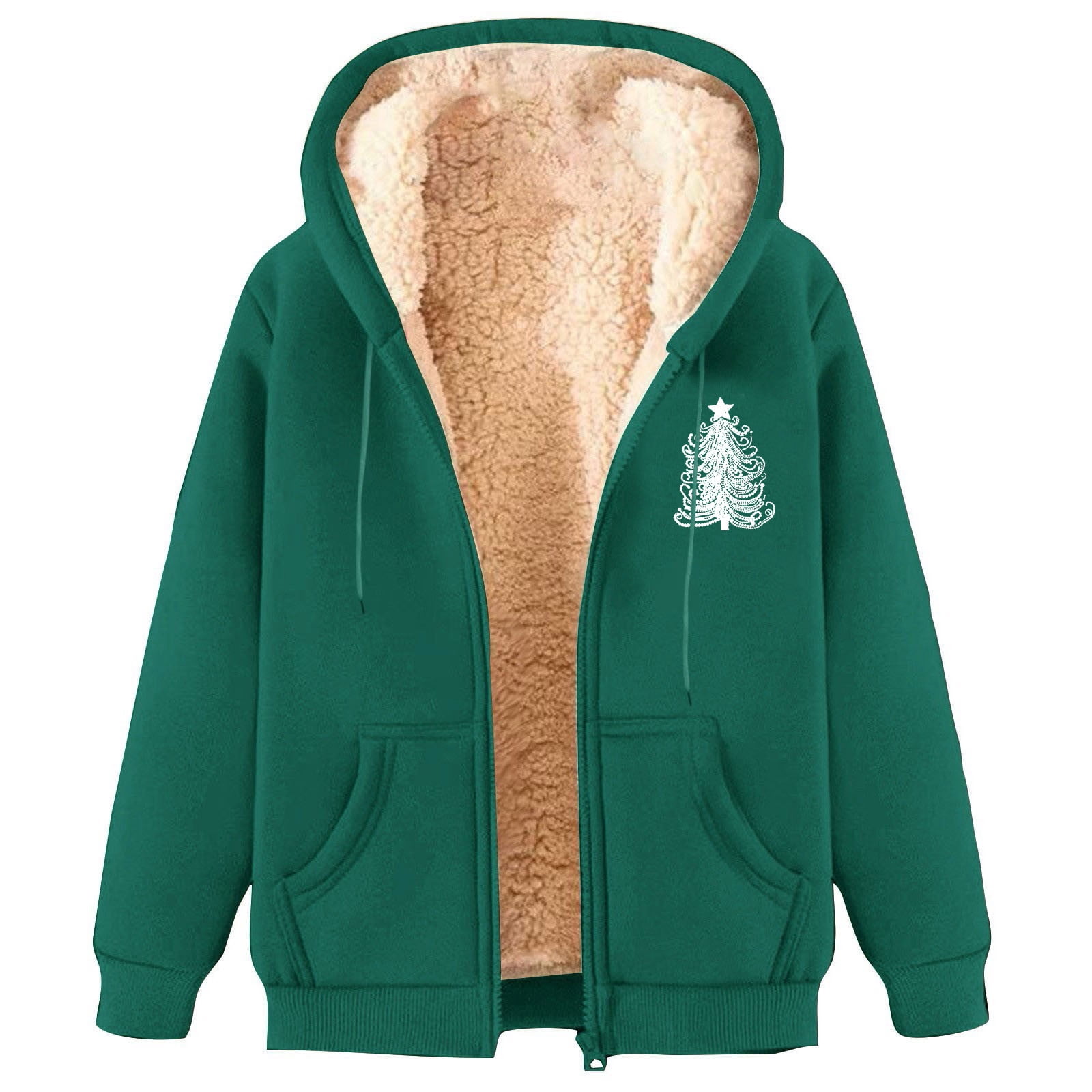 LOVZFMLL Manteaux d'Hiver pour Femmes Chandail à Capuchon en Molleton Imprimé à la Mode