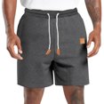 thumbnail image 1 of Dvkptbk Shorts Men's Cotton Elastic Drawstring Color Sports Pocket Shorts on Clearance, 1 of 5