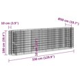 thumbnail image 4 of vidaXL Gabion Lit Surélevé Fer Galvanisé 330x50x100 cm, 4 of 5
