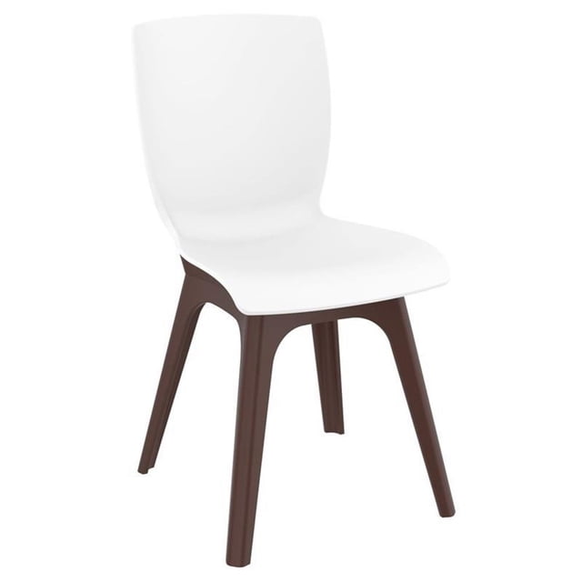 Compamia Mio Chaise Latérale de Salle à Manger en Brun et Blanc
