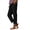Black, variant on ohmzyzo Straight Leg Jeans for Women Elastic Waist Pull On Jeans Stretchy Boyfriend Baggy Cropped Denim Pants